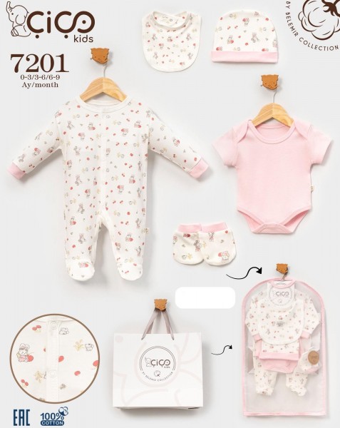 Комплект Для Девочки Cico Kids (0-3/3-6/6-9мес.)