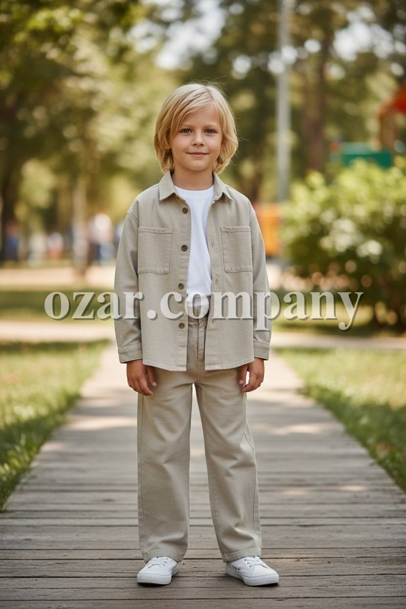 Рубашка Лён Котон Для Мальчика Golf Club (9-10-11-12-13-14лет) 