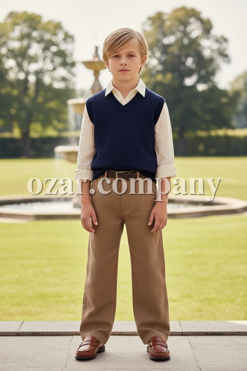 Штаны Лён Котон Для Мальчика Golf Club (9-10-11-12-13-14лет) 