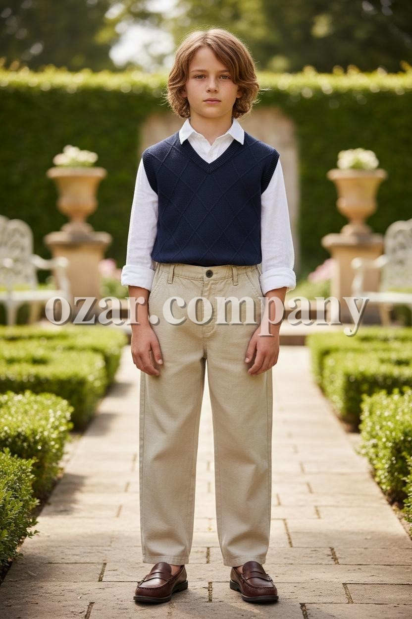 Штаны Лён Котон Для Мальчика Golf Club (9-10-11-12-13-14лет) 