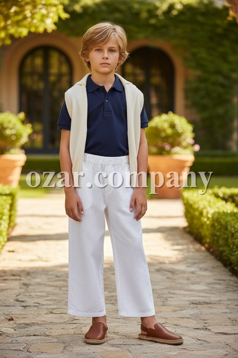 Штаны Лён Котон Для Мальчика Golf Club (9-10-11-12-13-14лет) 