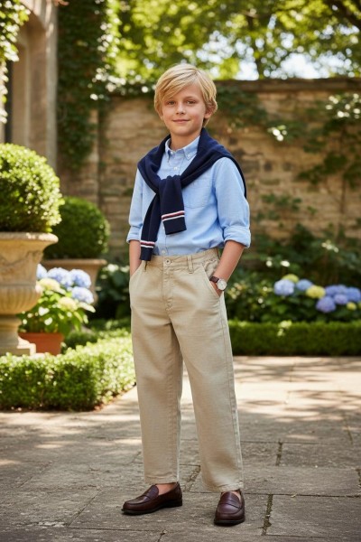 Штаны Лён Котон Для Мальчика Golf Club (9-10-11-12-13-14лет) 