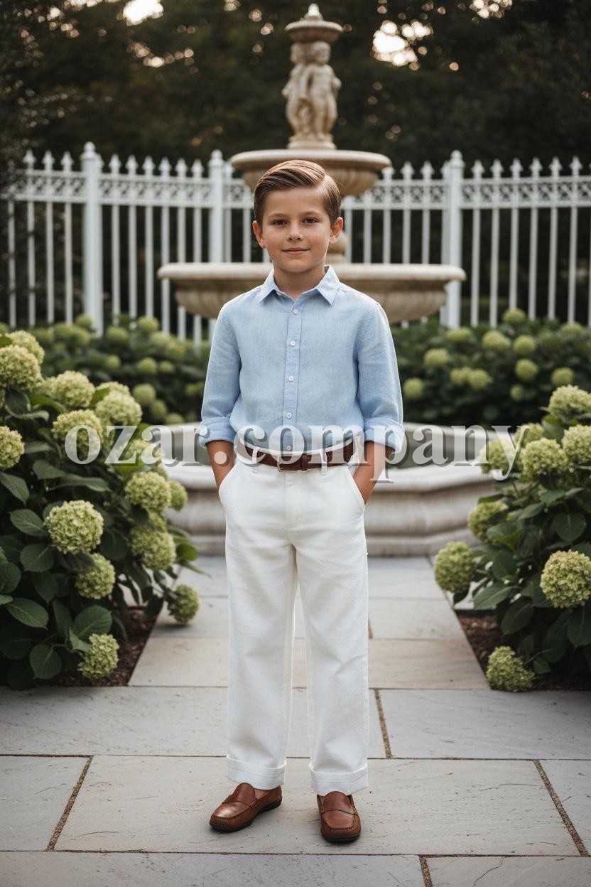 Штаны Лён Котон Для Мальчика Golf Club (9-10-11-12-13-14лет) 