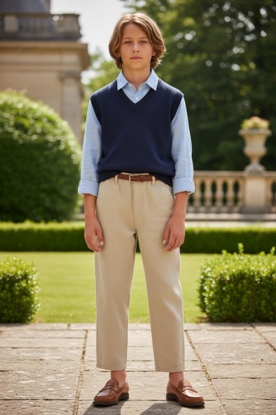 Штаны Лён Котон Для Мальчика Golf Club (9-10-11-12-13-14лет) 