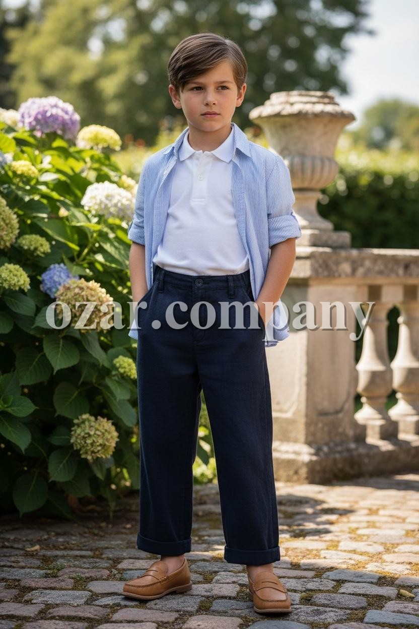 Штаны Лён Котон Для Мальчика Golf Club (9-10-11-12-13-14лет) 