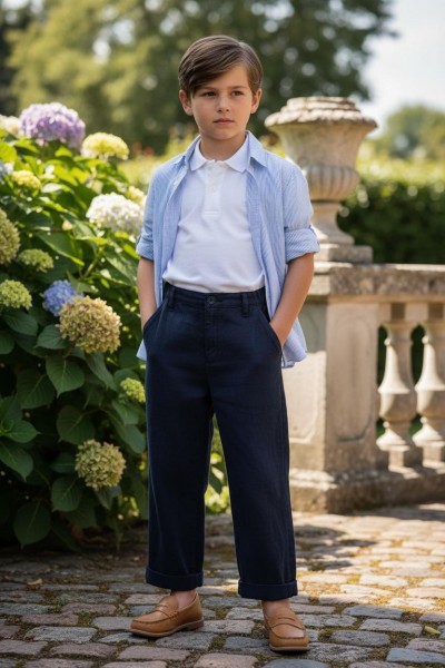 Штаны Лён Котон Для Мальчика Golf Club (9-10-11-12-13-14лет) 