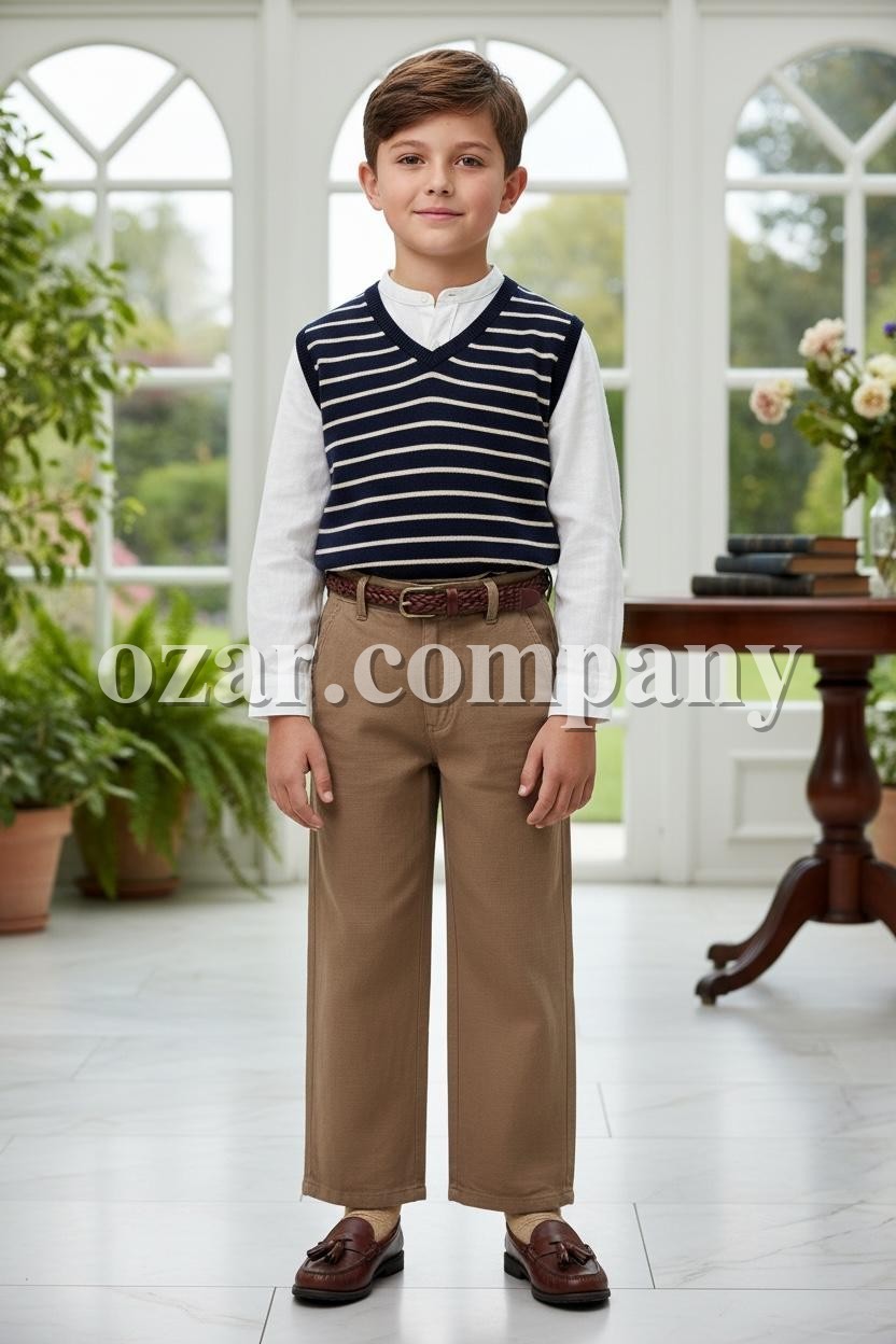 Штаны Лён Котон Для Мальчика Golf Club (9-10-11-12-13-14лет) 