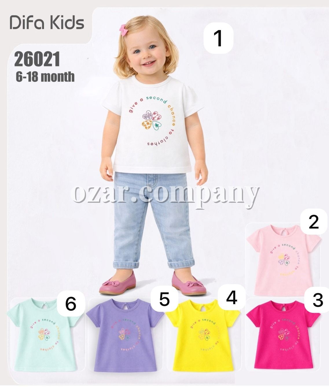 Футболка Для Девочки Difa Kids (6-9-12-18мес.)