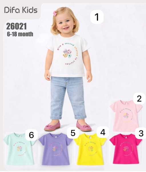 Футболка Для Девочки Difa Kids (6-9-12-18мес.)