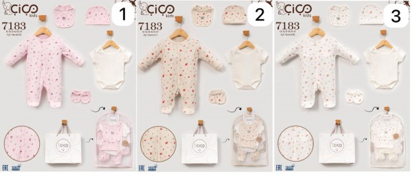 Комплект Для Девочки Cico Kids (0-3/3-6/6-9мес.)
