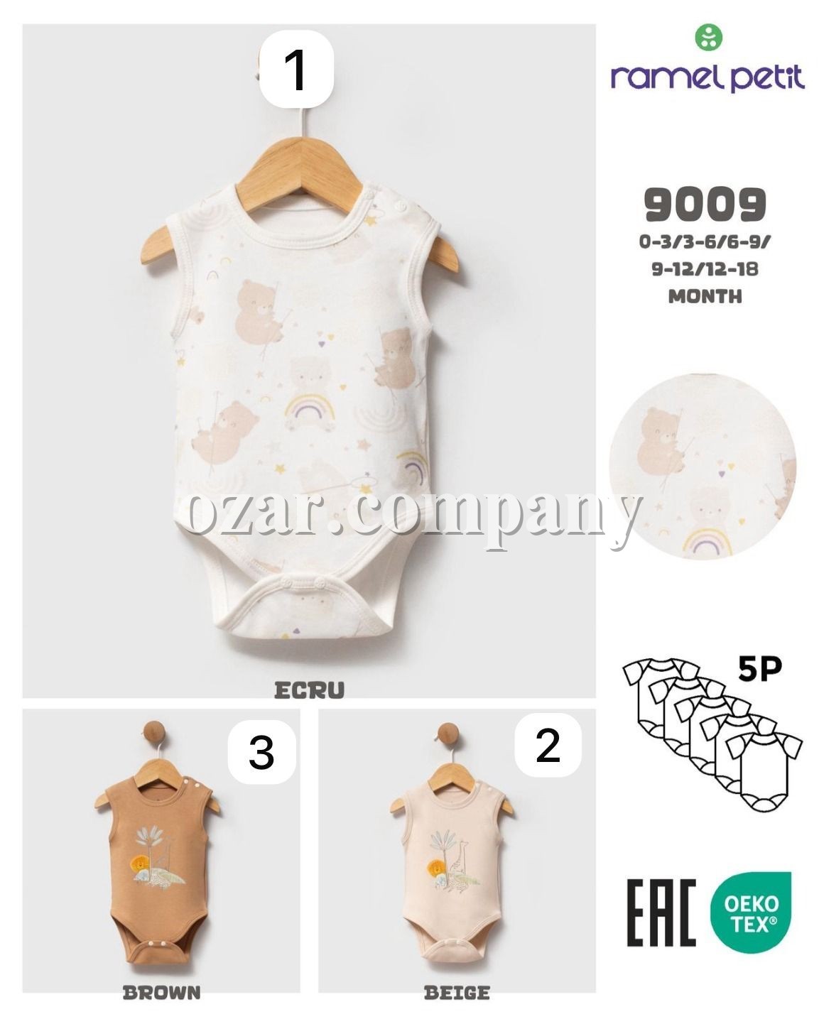 Бодик Для Новорождённых Ramel (0-3/3-6/6-9/9-12/12-18мес.)