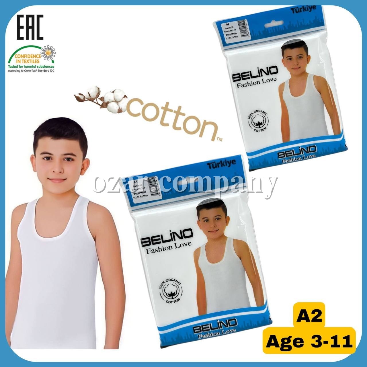 Майка Для Мальчика Cotton Belino (3-4/5-6/7-8/9-10/11-12лет)
