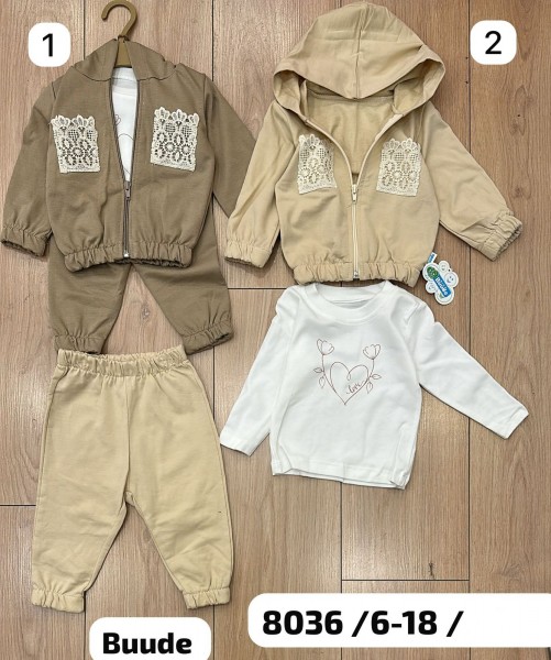 Костюм Тройка Для Девочки Buude Kids (6-9-12-18мес.)