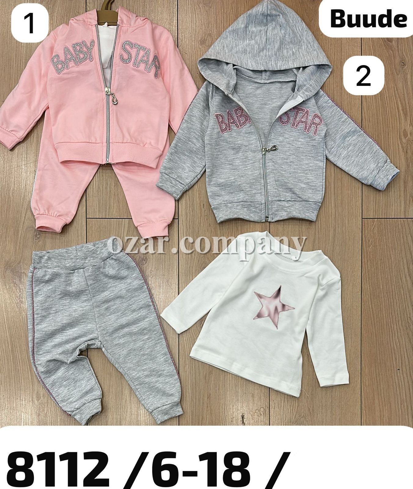 Костюм Тройка Для Девочки Buude Kids (6-9-12-18мес.)