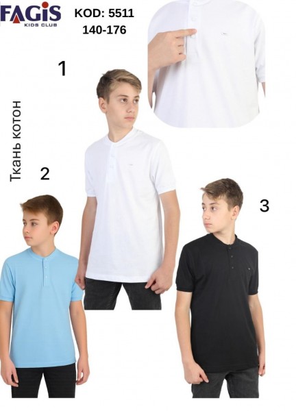 Школьная Футболка Котон Для Мальчика Fagis (10-12-14-16лет) 