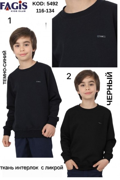 Свитшот Интерлок С Ликрой Для Мальчика Fagis (6-7-8-9лет) 