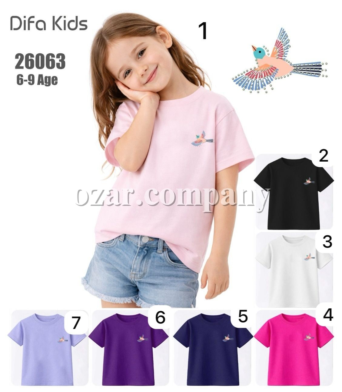 Футболка Для Девочки Difa Kids (6-7-8-9лет)