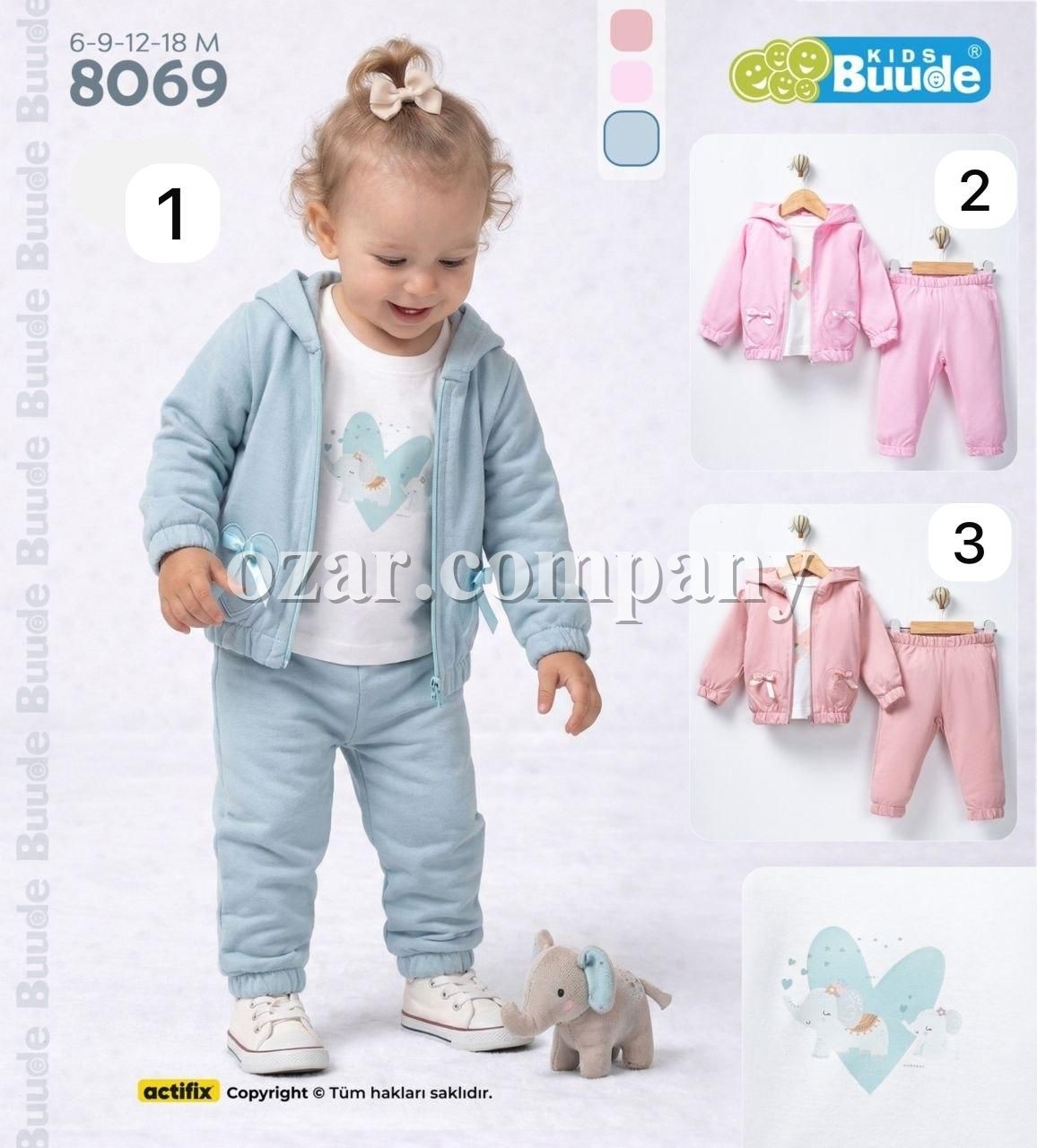 Костюм Тройка Для Девочки Buude Kids (6-9-12-18мес.)