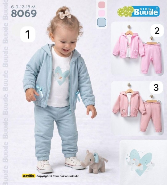 Костюм Тройка Для Девочки Buude Kids (6-9-12-18мес.)