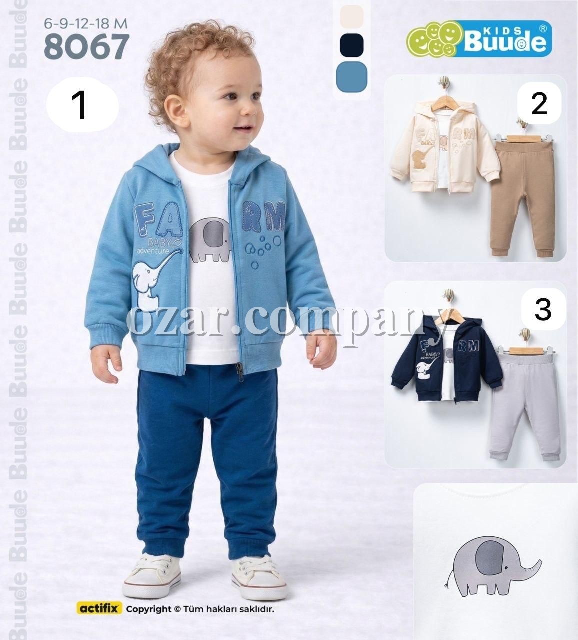Костюм Тройка Для Мальчика Buude Kids (6-9-12-18мес.)