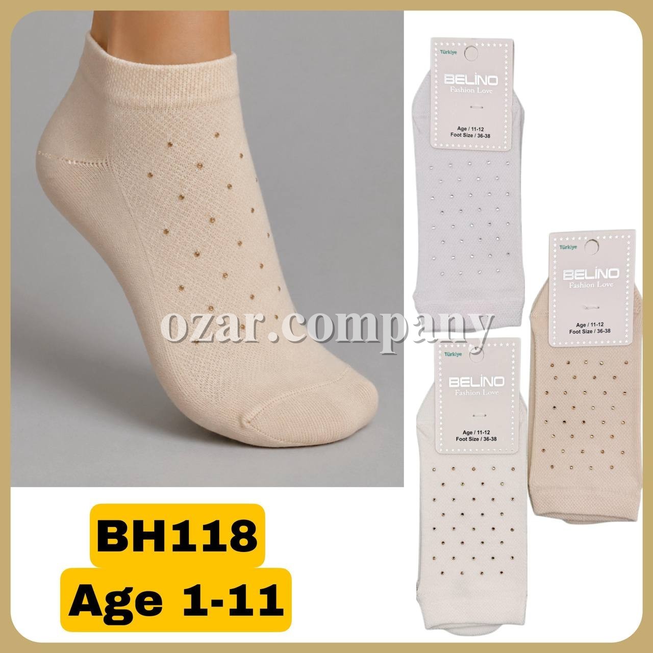 Носки Для Девочки Belino (1-2/3-4/5-6/7-8/9-10/11-12лет)