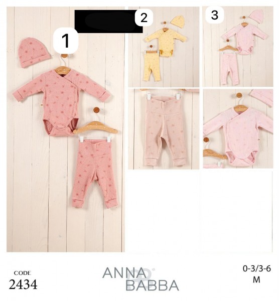Комплект Для Девочки Anna Babba (0-3/3-6мес.)