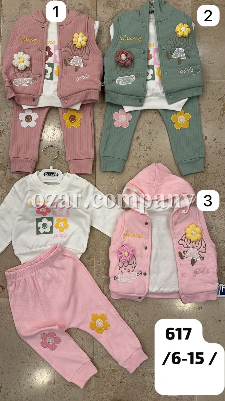 Костюм Тройка Для Девочки Babyhi (6-9-12-18мес.)