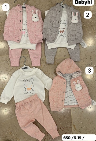 Костюм Тройка Для Девочки Babyhi (6-9-12-18мес.)
