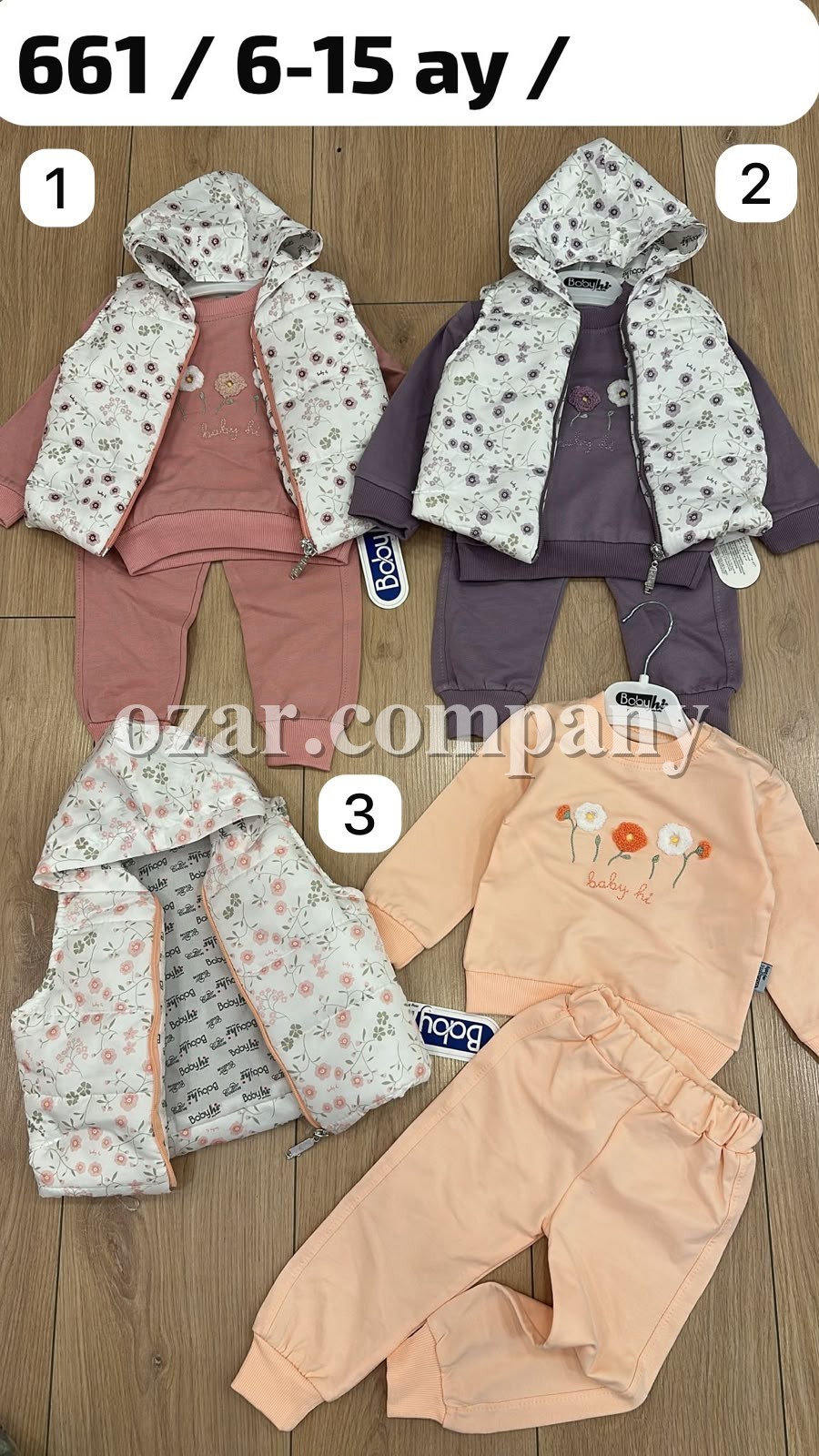 Костюм Тройка Для Девочки Babyhi (6-9-12-18мес.)