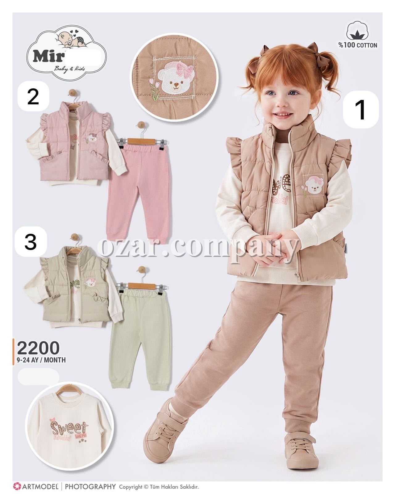 Костюм Тройка Для Девочки Merkon Baby (9-12-18-24мес.)