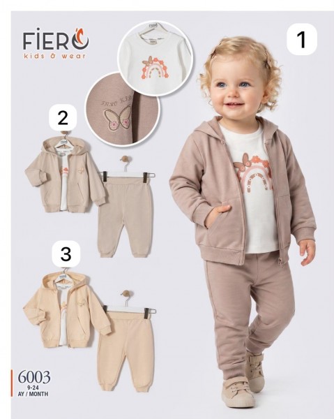 Костюм Тройка Для Девочки Fiero Kids (9-12-18-24мес.)