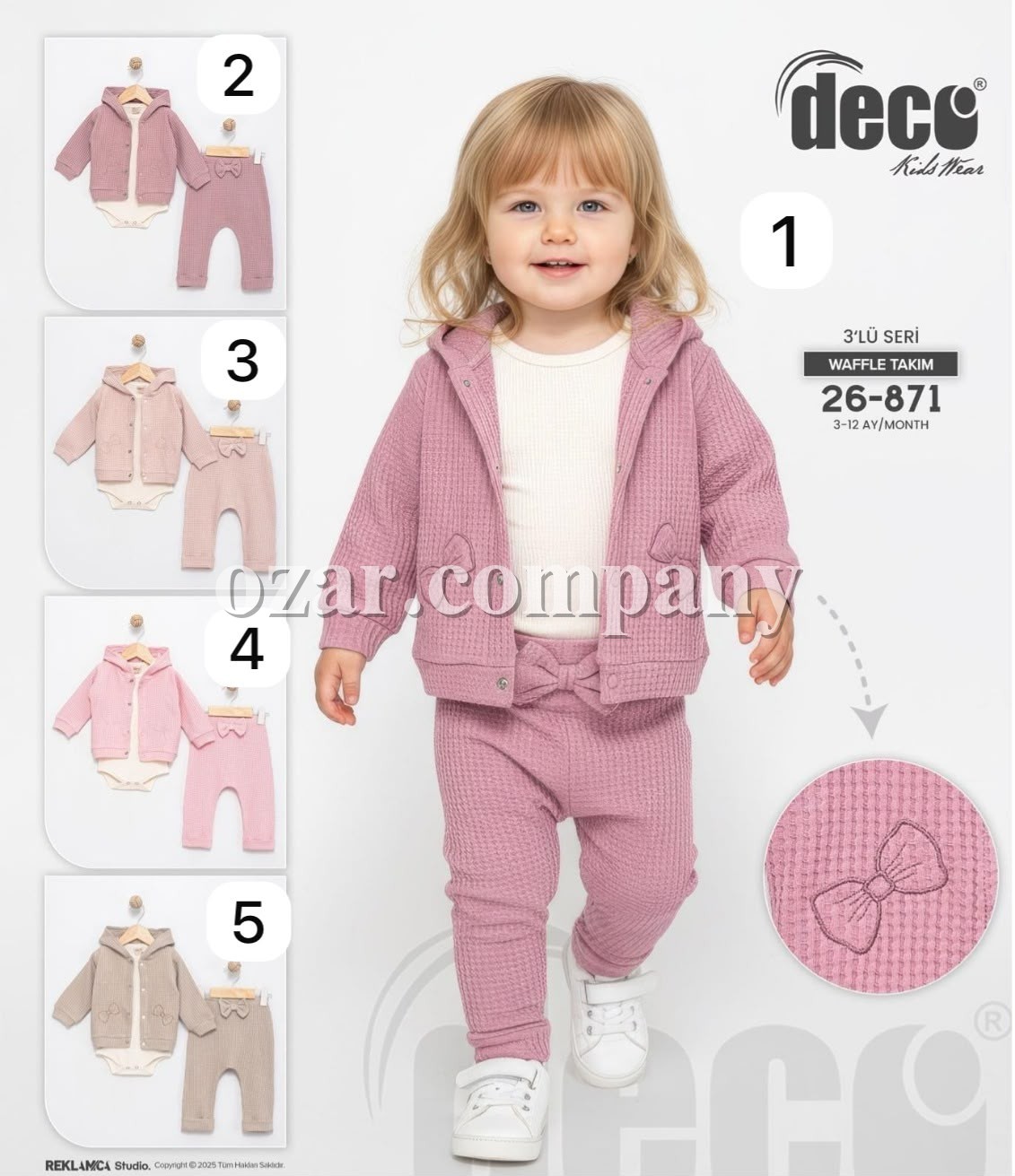 Костюм Тройка Для Девочки Deco (3-6/6-9/9-12мес.)