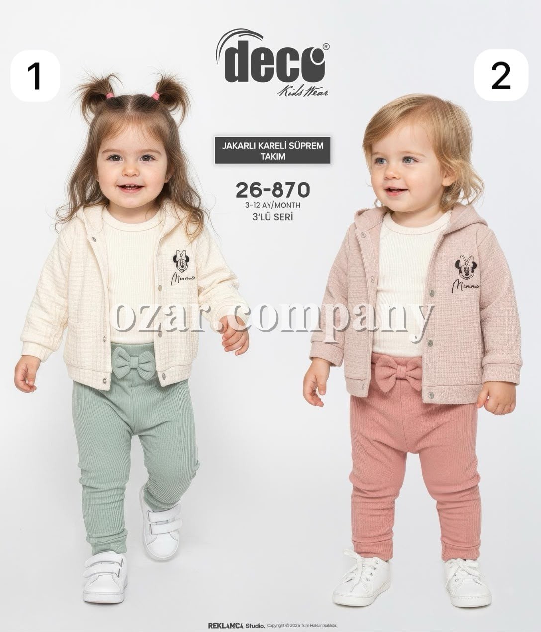 Костюм Тройка Для Девочки Deco (3-6/6-9/9-12мес.)