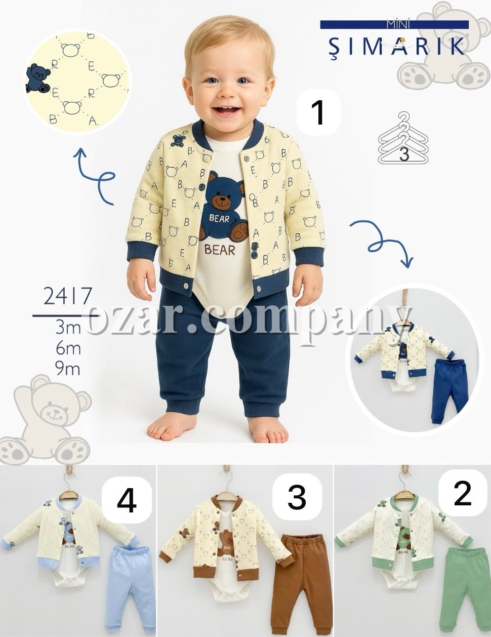 Комплект Для Мальчика Mini Simarik (3-6-9мес.) 
