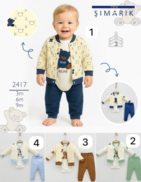 Комплект Для Мальчика Mini Simarik (3-6-9мес.) 