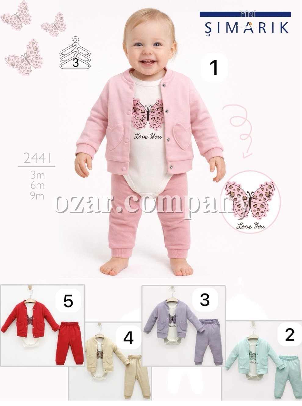 Комплект Для Девочки Mini Simarik (3-6-9мес.) 