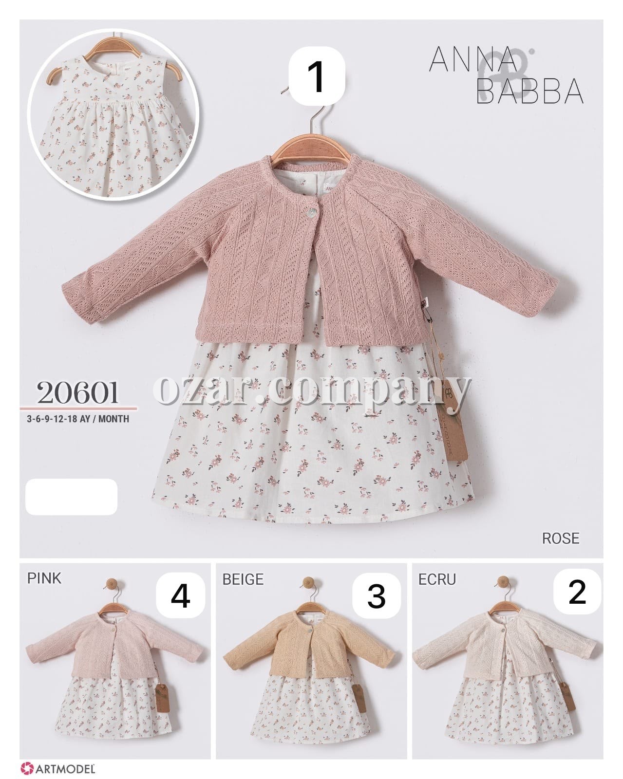Платье Для Девочки Anna Babba (3-6/6-9/9-12/12-18мес.)