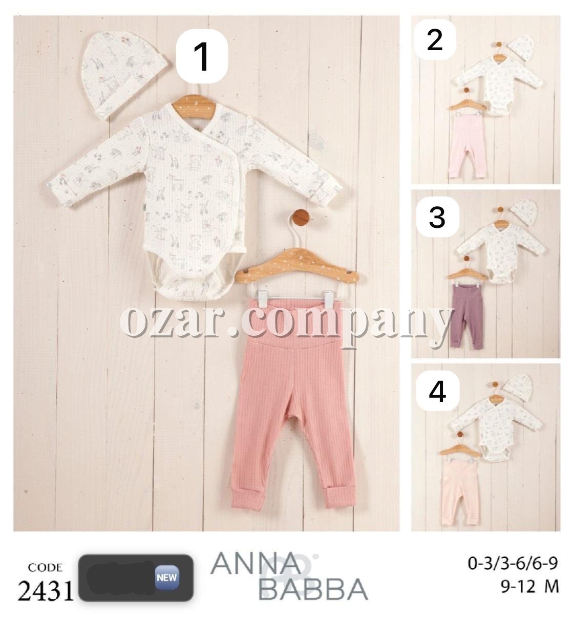Комплект Для Девочки Anna Babba (0-3/3-6/6-9/9-12мес.)