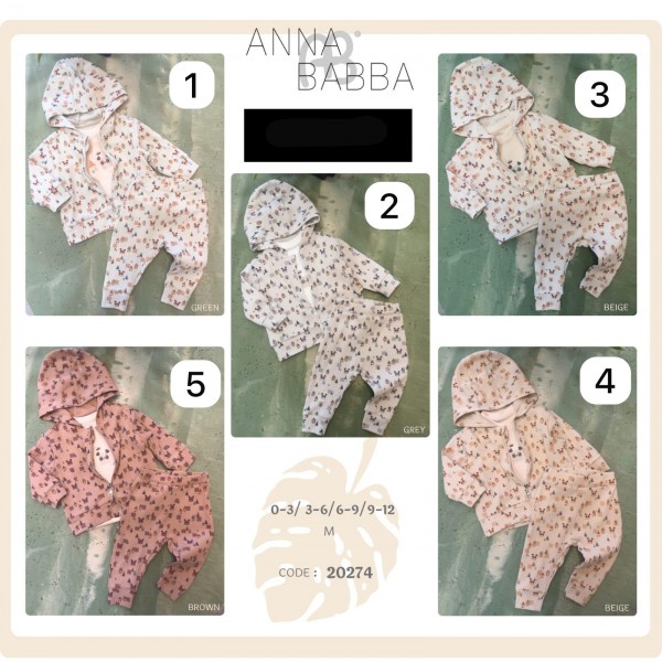 Костюм Тройка Для Девочки Anna Babba (0-3/3-6/6-9/9-12мес.)