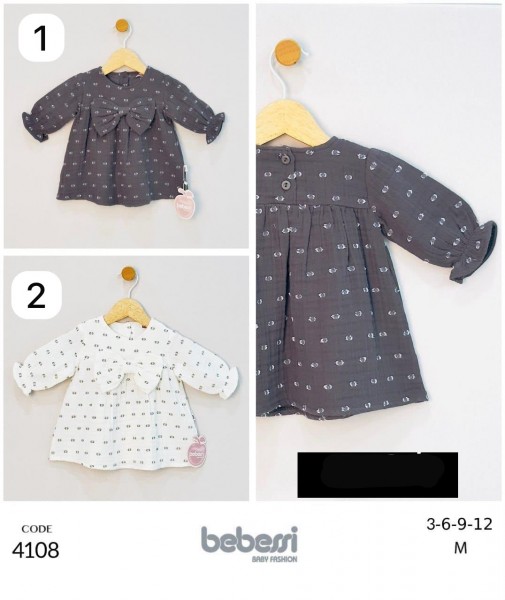Муслиновое Платье Для Девочки Bebessi (3-6-9-12мес.)