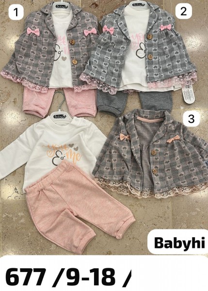 Костюм Тройка Для Девочки Babyhi (9-12-18мес.)