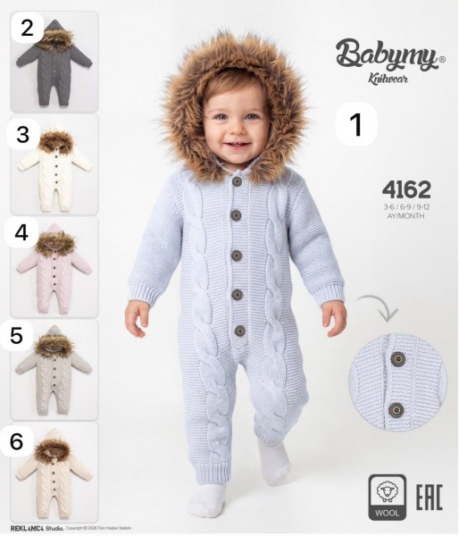 Утеплённый Человечек Для Новорождённых Babymy (3-6/6-9/9-12мес.)