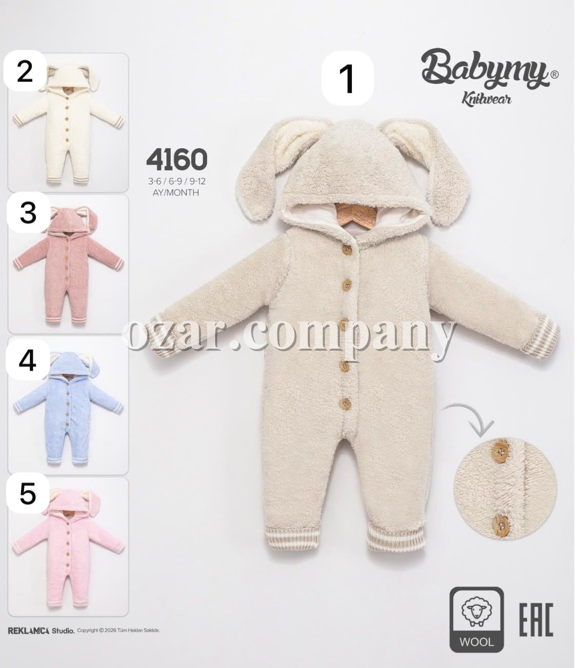 Утеплённый Человечек Для Новорождённых Babymy (3-6/6-9/9-12мес.)