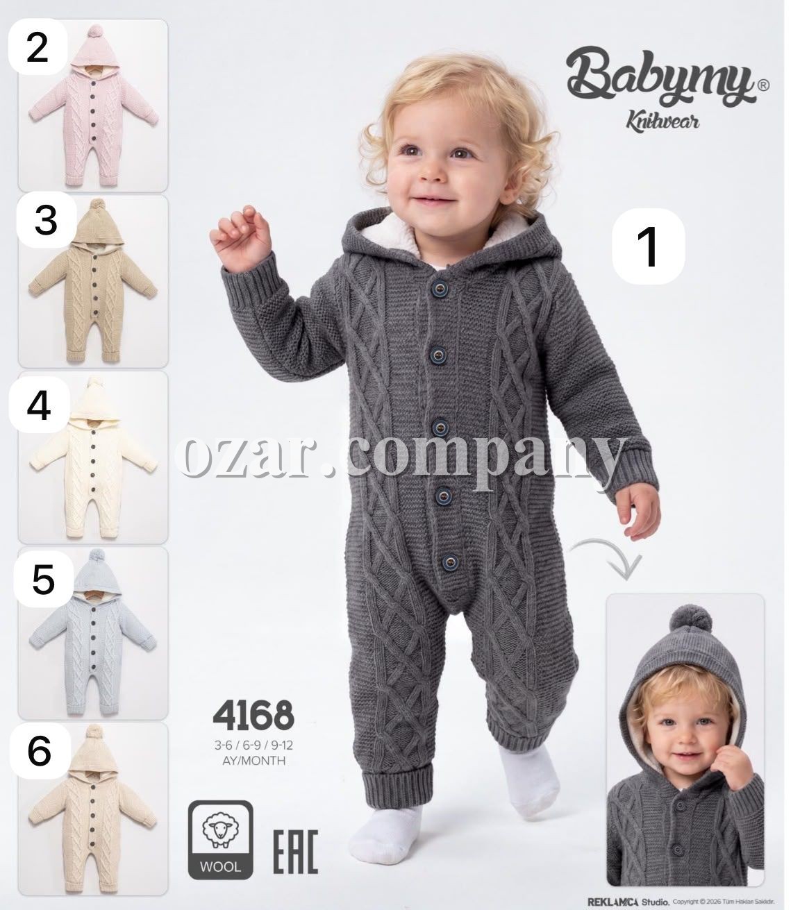 Утеплённый Человечек Для Новорождённых Babymy (3-6/6-9/9-12мес.)