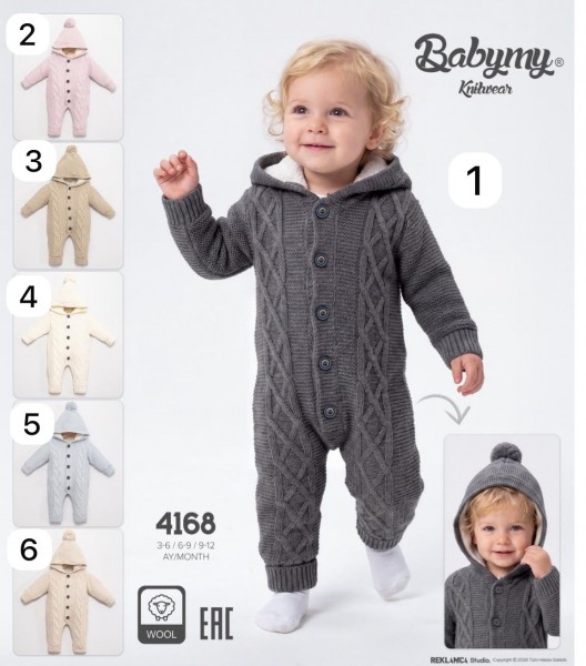 Утеплённый Человечек Для Новорождённых Babymy (3-6/6-9/9-12мес.)