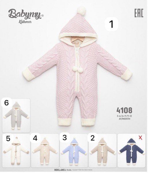 Утеплённый Человечек Для Новорождённых Babymy (3-6/6-9/9-12мес.)