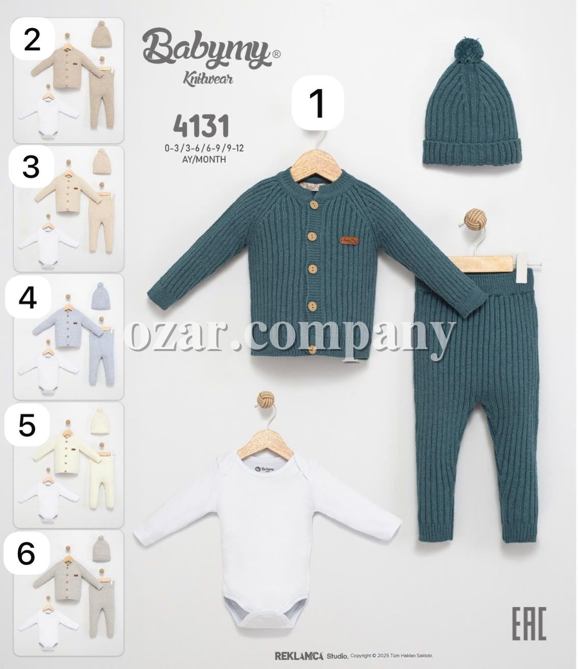 Костюм Тройка Для Новорождённых Babymy (0-3/3-6/6-9/9-12мес.)