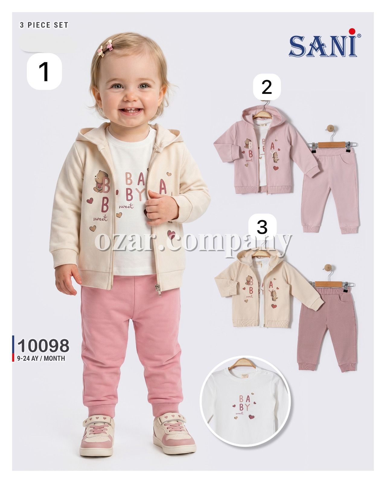 Костюм Тройка Для Девочки Sani (9-12-18-24мес.)