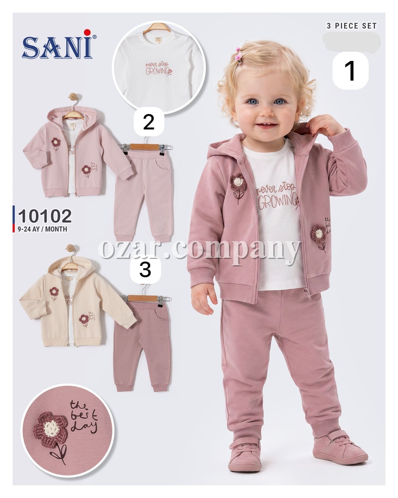 Костюм Тройка Для Девочки Sani (9-12-18-24мес.)
