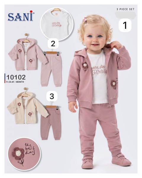 Костюм Тройка Для Девочки Sani (9-12-18-24мес.)